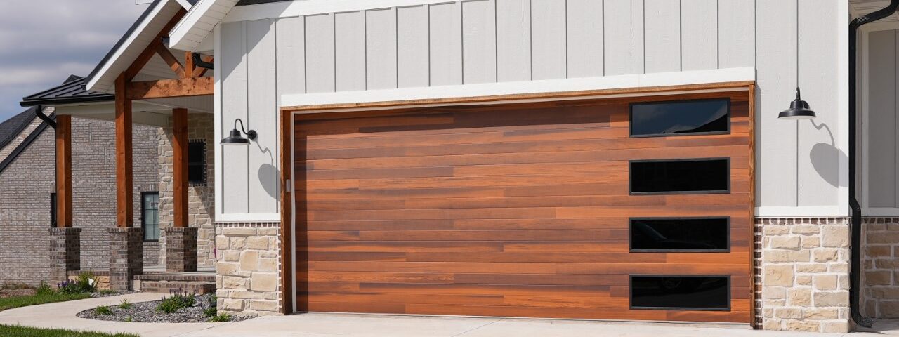 Beautiful plank style garage door
